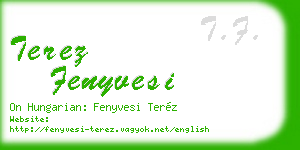 terez fenyvesi business card